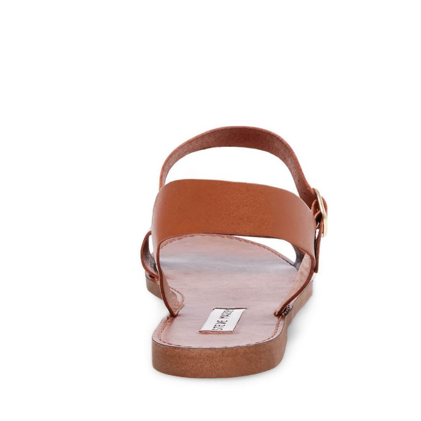 Sandalias Planas Steve Madden Donddi Cuero Mujer Marrones | ES NY0849